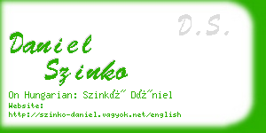 daniel szinko business card